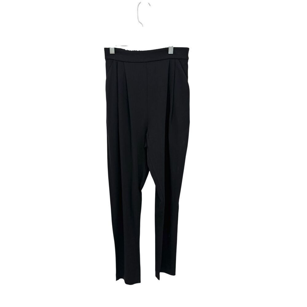 REISS Women’s Straight Slim Pull On Pants Size 0 Black Dressy